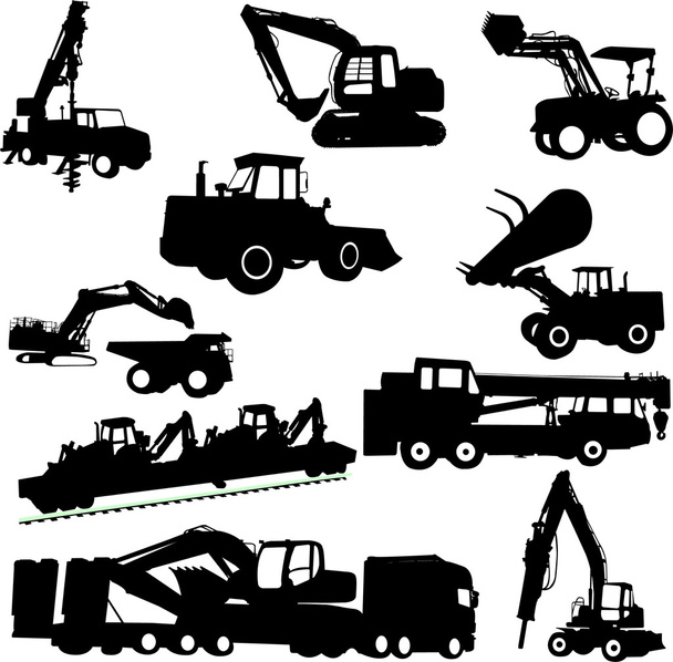 Construction machines - Vector, Image