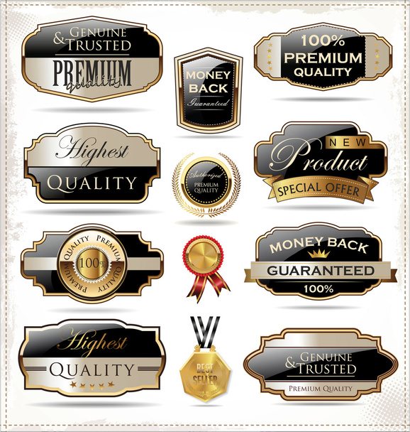 Premium Quality Labels - Vector, Image