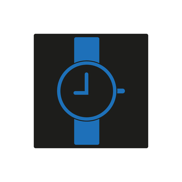 Modrá ikona zápěstí, 9 hodin - Vektor, obrázek