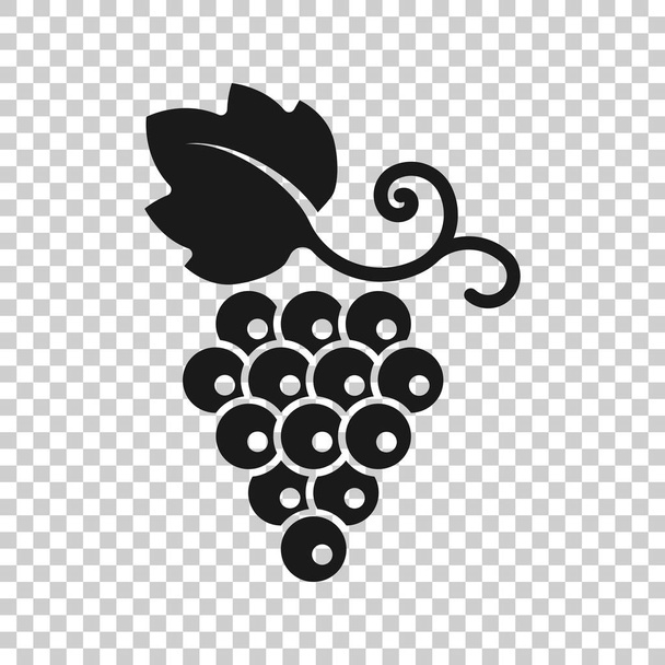 Grape fruits sign icon in transparent style. Grapevine vector il - Vector, Image
