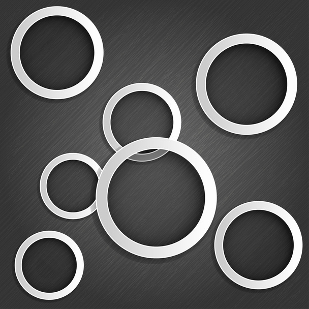 abstract metallic background with rings - vector illustration - ベクター画像