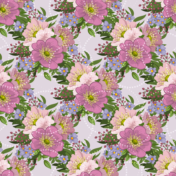 Trendy Seamless Floral Pattern in Vector illustration - Vecteur, image