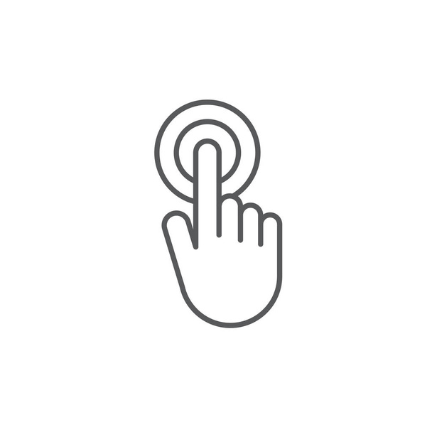 interaktives Touchscreen-Vektorsymbol, isoliert auf weißem Hintergrund - Vektor, Bild