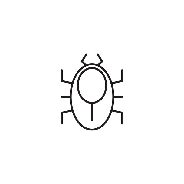mite pest vector icon concept, isolated on white background - Vector, Image