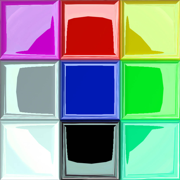 Dachówka projekt kolorowy element, Photo realistyczne renderowanie (16-bitowy kolor), ilustracja 3D, Wariacje, ilustracja 3D - Zdjęcie, obraz