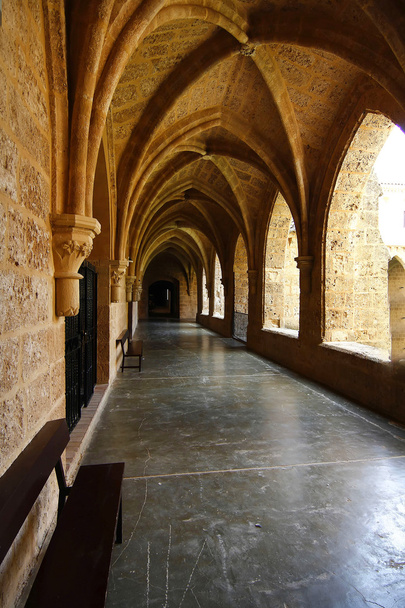 Cour du célèbre Monasterio de Piedra année 1194 à Nuevalos
 - Photo, image
