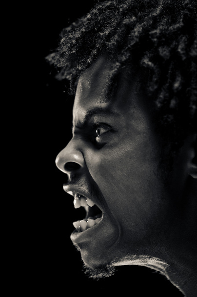 Vicious Young African American Man - Photo, image