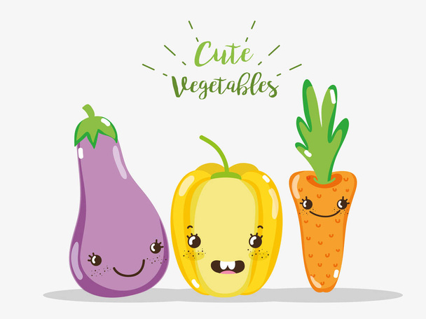 cartoni animati verdure carino
 - Vettoriali, immagini
