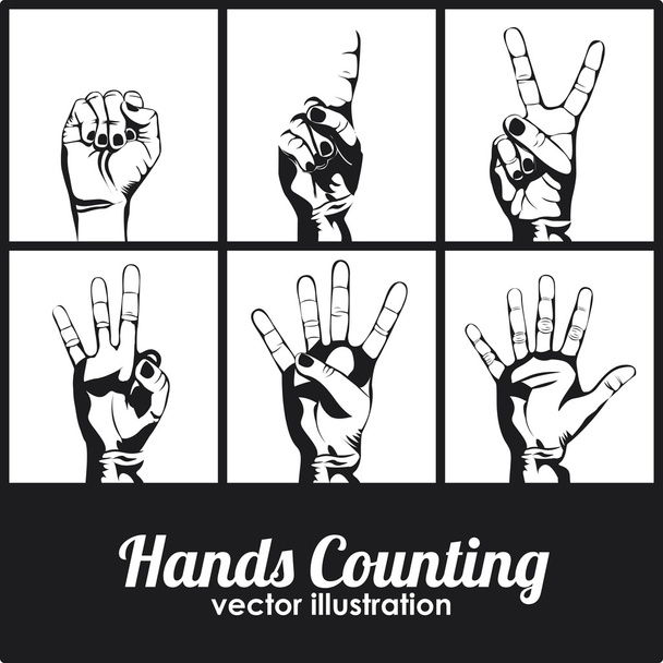 Contando las manos
 - Vector, imagen