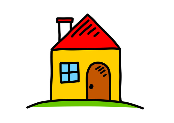 House drawing - Vector, Image