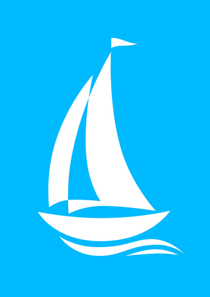 Ícone de veleiro
 - Vetor, Imagem