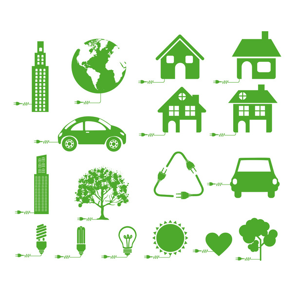sustainable icons - Vector, Image