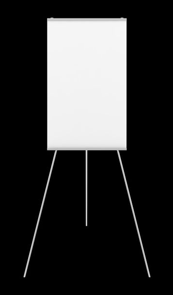 rotafolio en blanco aislado sobre fondo negro
 - Foto, Imagen