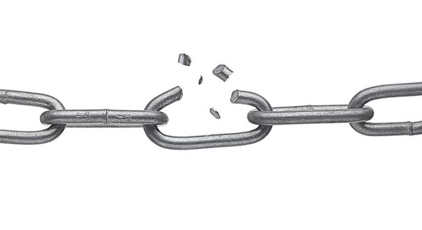 зламаний металевий ланка ланцюга
 - Фото, зображення