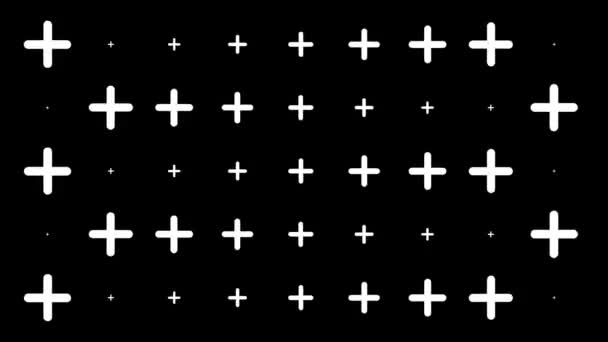 Abstract plat ontwerp vormen achtergrond lus/4k animatie van een abstracte minimale zwart-wit plat ontwerp achtergrond lus met shapes vervagen en morphing - Video