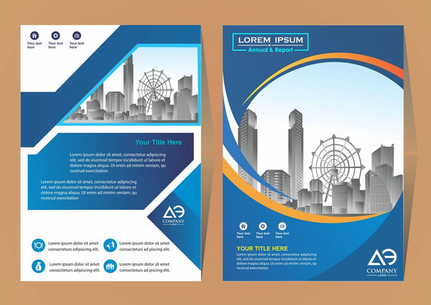 Передня і задня обкладинка сучасної бізнес брошури або флаєра
 - Вектор, зображення