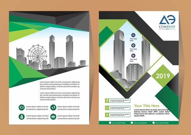 Передня і задня обкладинка сучасної бізнес брошури або флаєра
 - Вектор, зображення