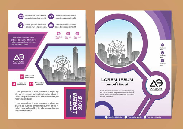 Un diseño moderno folleto de portada de negocios con ilustración de vectores de forma
 - Vector, imagen