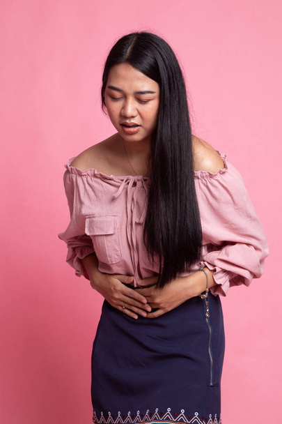 Young Asian woman got stomachache. - Fotoğraf, Görsel