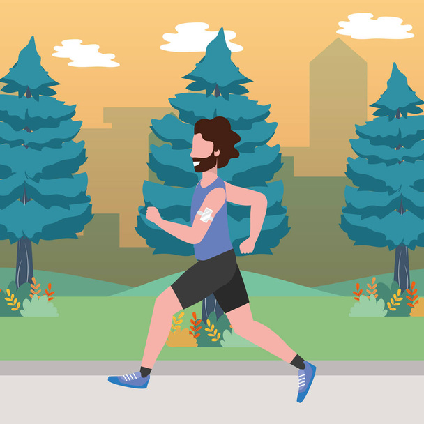fitness esporte trem desenhos animados
 - Vetor, Imagem