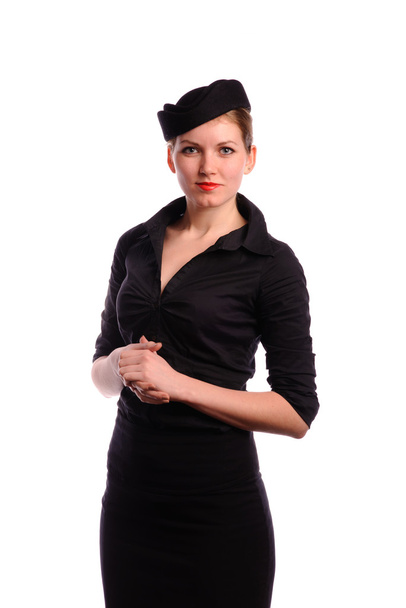 Pretty young flight attendant - Foto, imagen