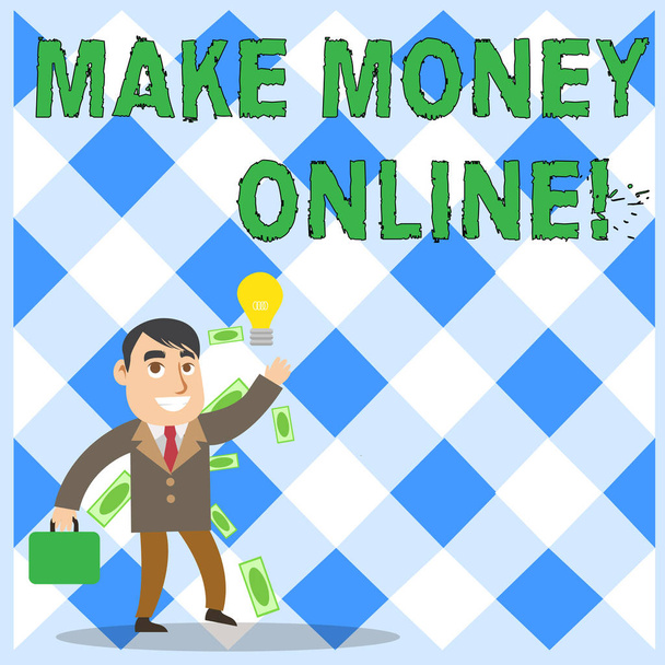 Käsitteellinen käsin kirjoittaminen osoittaa Make Money Online. Business valokuva tekstiä tehdä voittoa internetissä kuten freelancing tai markkinointi
. - Valokuva, kuva
