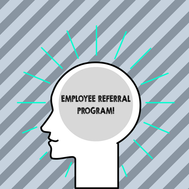 Word writing text Employee Referral Program. Business concept for internal recruitment method employed by organizations. - Photo, Image