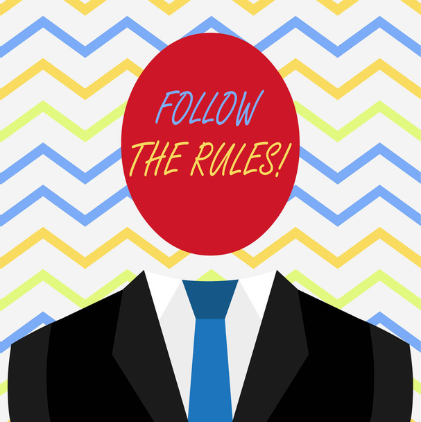 Szövegírás Kövesse a szabályokat. Üzleti koncepció a magatartásra vagy eljárásra vonatkozó szabályozással. - Fotó, kép