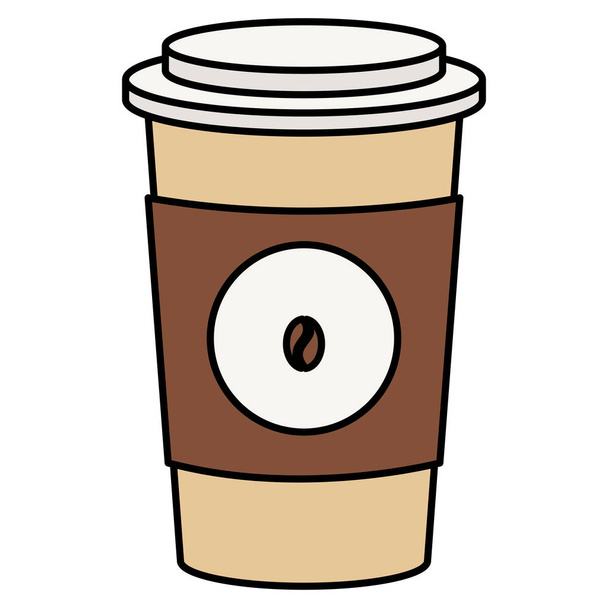 coffee plastic cup icon - Vector, afbeelding