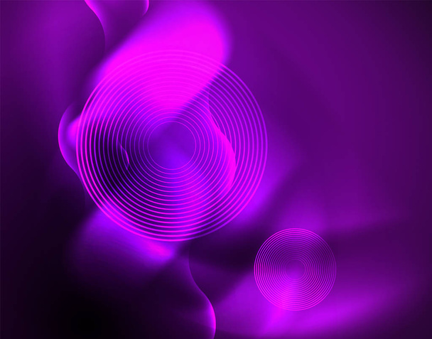Φωτεινά μεταλλικά κύματα νέον διανυσματικό σχεδιασμό - Διάνυσμα, εικόνα