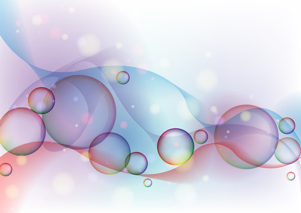 Colorful glowing bubbles background. - Wektor, obraz