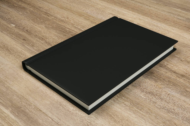 Empty black book - Фото, изображение