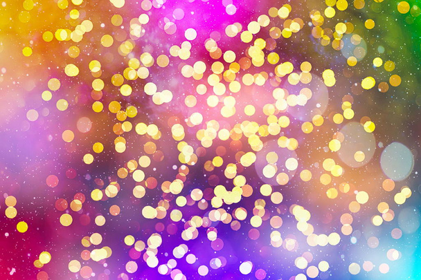 Festival arka plan. Glitter vintage ışıklar arka ışıklı defocused. - Fotoğraf, Görsel