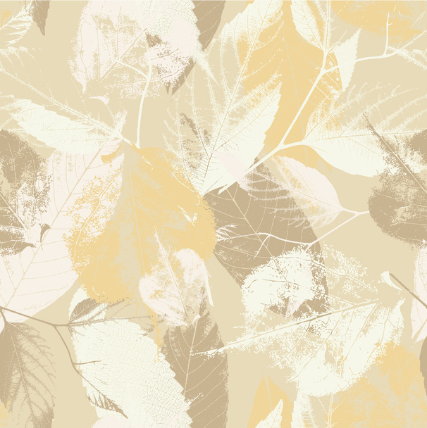 Abstract seamless pattern with leaves and flowers - Vector, Image