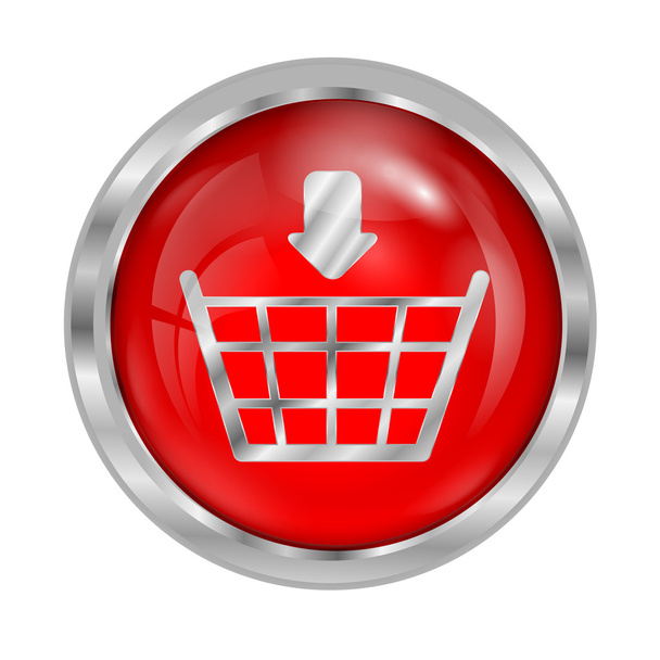 Icon button to shop online isolated on white background - Vector, Image