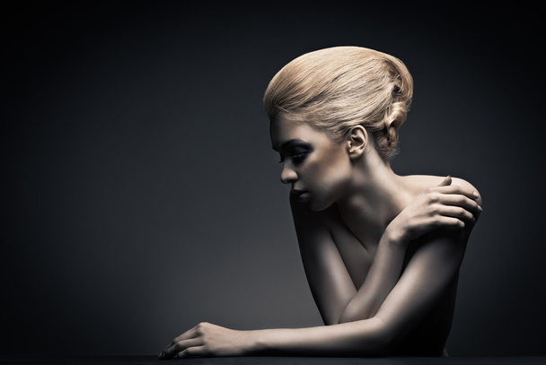 High fashion woman with abstract hair style - Foto, immagini