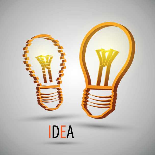 Abstract design of two light bulbs for texture and textile sampl - Vector, Image