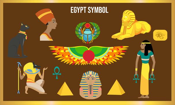 エジプトのシンボルのベクトルイラスト - ベクター画像