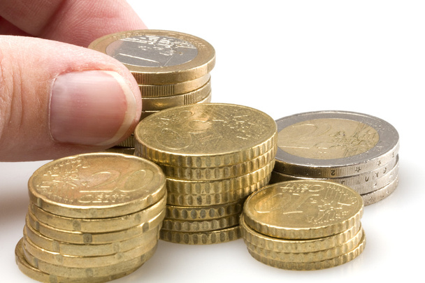 євро монети крупним планом
 - Фото, зображення