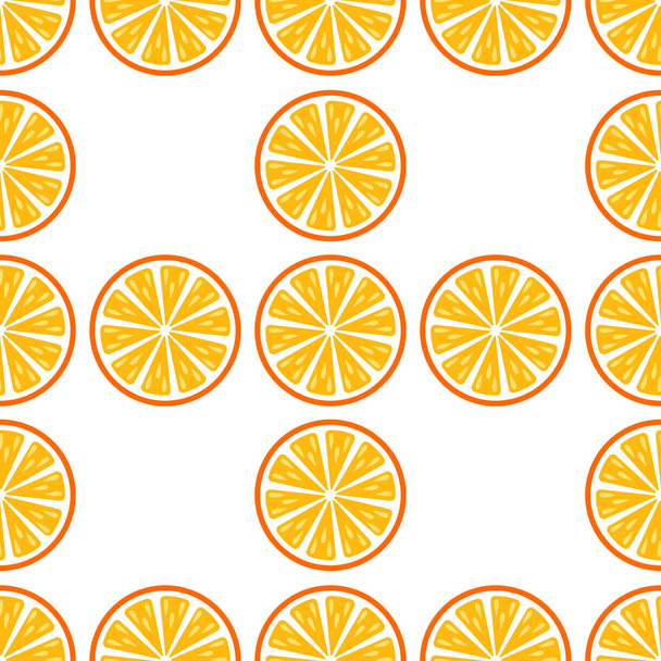 orange fruit vector seamless pattern - Vector, imagen