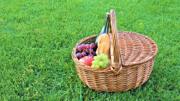 Outdoor picnic at sunny day - Photo, Image