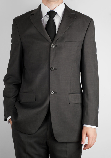 Dark business suit with a tie - Fotoğraf, Görsel