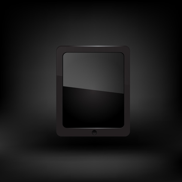 Original touch screen tablet computer on black. Vector - Vector, afbeelding