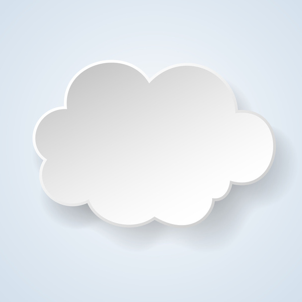 Bolla astratta di discorso di carta nella forma di una nuvola su azzurro
 - Vettoriali, immagini