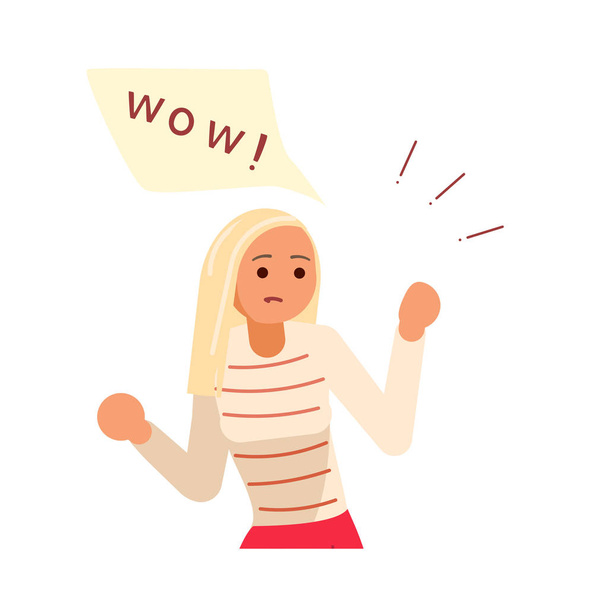 Surprise expressions and speech bubble - Vector, Image