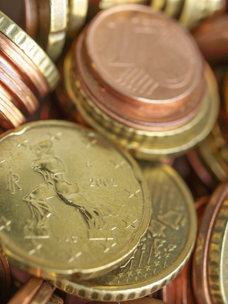 Euro coins background - Photo, Image