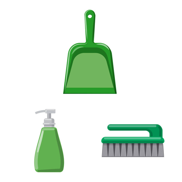 Isolated object of cleaning and service symbol. Set of cleaning and household vector icon for stock. - Вектор, зображення