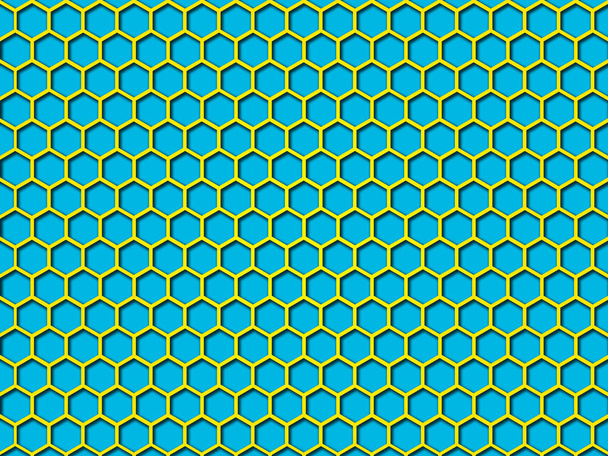 Blue color Honeycomb Pattern Background - Photo, Image