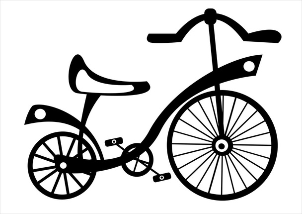 Дитячий велосипед на білому тлі
 - Вектор, зображення