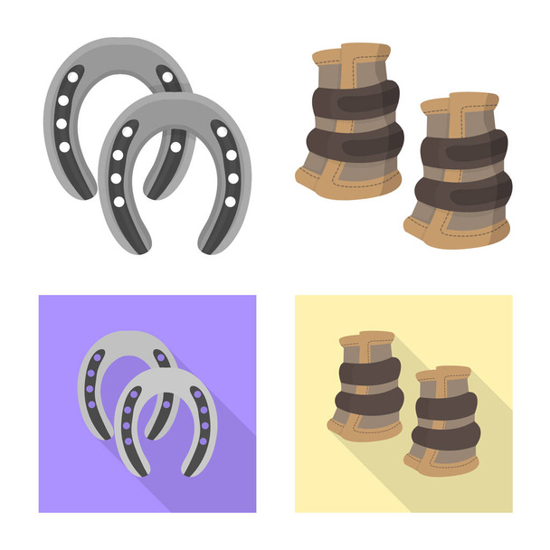Vector design of equipment and riding logo. Collection of equipment and competition vector icon for stock. - ベクター画像